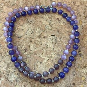 Purple Ombre Beaded Necklace